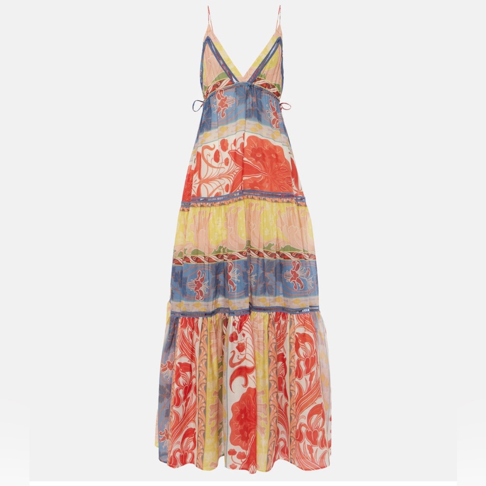 ETRO Size 50 US 14 Summer Solstice Cotton-Silk Paisley Patchwork Maxi Dress CP25
